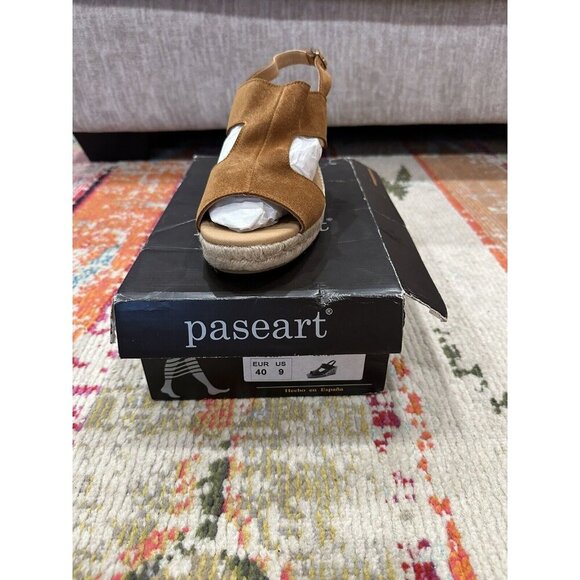 Paseart Women’s Camel Suede Espadrilles Size 9 & 9.5 - Picture 3 of 6